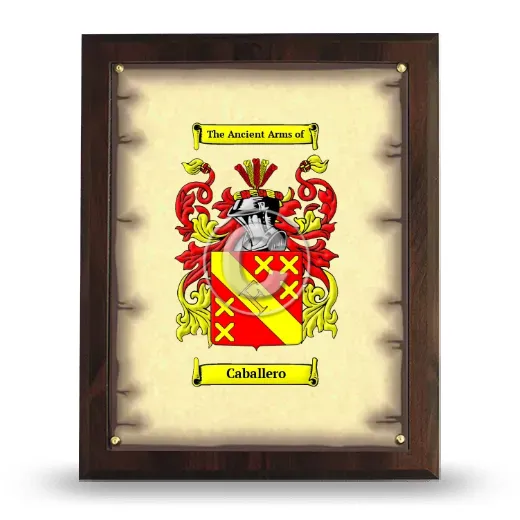 Caballero Coat of Arms Plaque