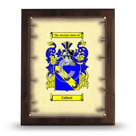 Cabrot Coat of Arms Plaque