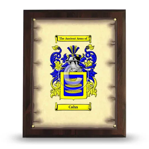 Cahn Coat of Arms Plaque