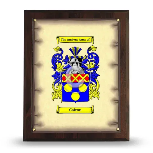 Cairon Coat of Arms Plaque