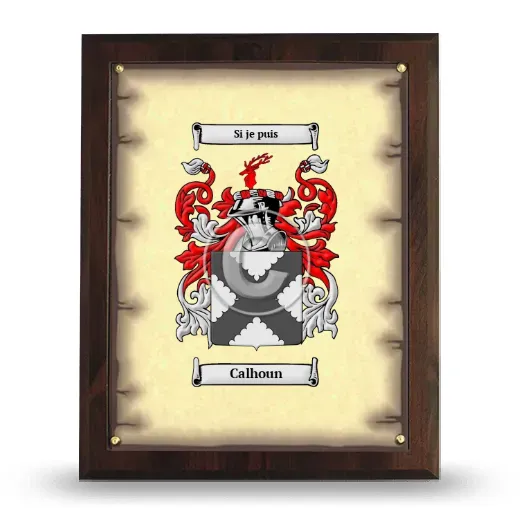 Calhoun Coat of Arms Plaque
