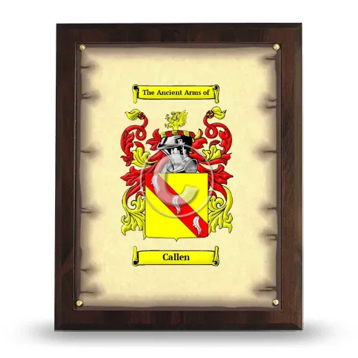 Callen Coat of Arms Plaque