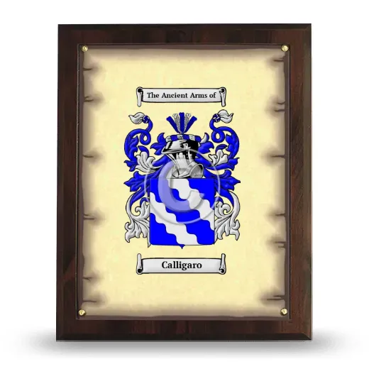 Calligaro Coat of Arms Plaque