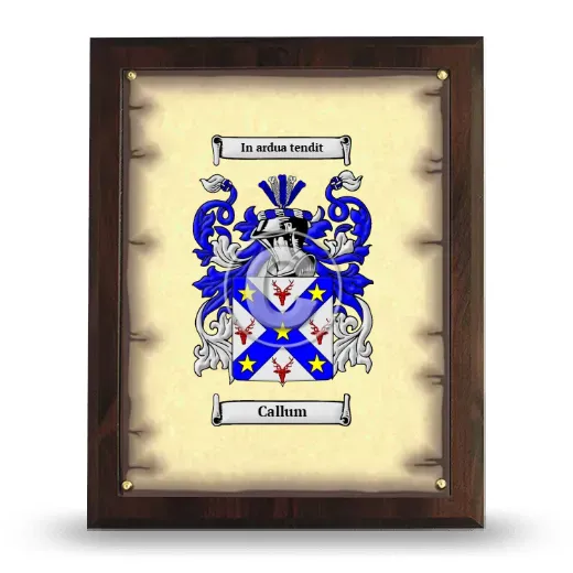Callum Coat of Arms Plaque