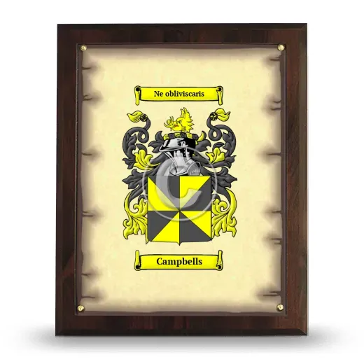 Campbells Coat of Arms Plaque