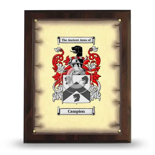 Campion Coat of Arms Plaque