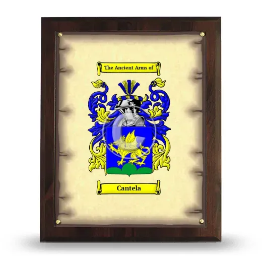 Cantela Coat of Arms Plaque