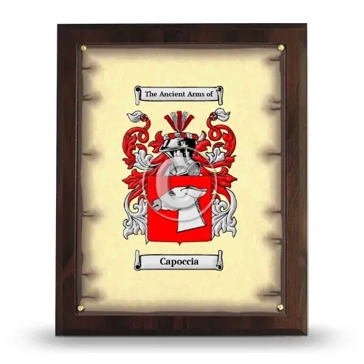 Capoccia Coat of Arms Plaque
