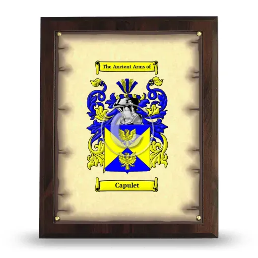 Capulet Coat of Arms Plaque