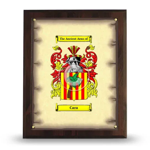 Cara Coat of Arms Plaque