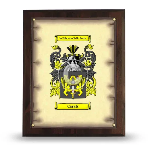 Carals Coat of Arms Plaque
