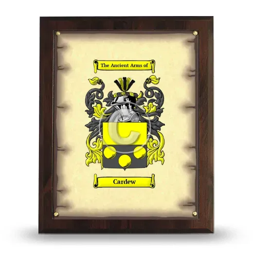Cardew Coat of Arms Plaque