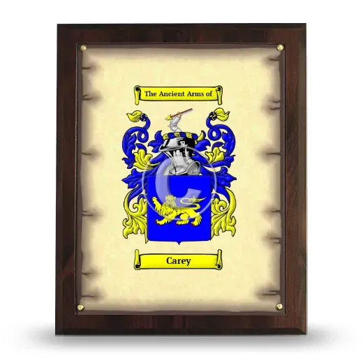 Carey Coat of Arms Plaque
