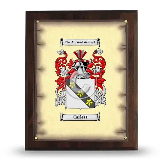 Carless Coat of Arms Plaque