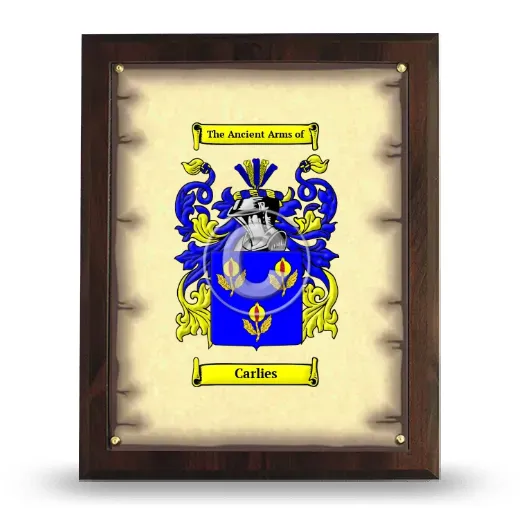 Carlies Coat of Arms Plaque