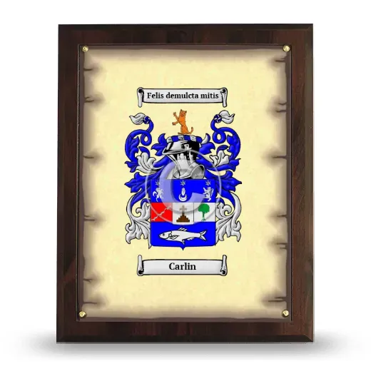 Carlin Coat of Arms Plaque