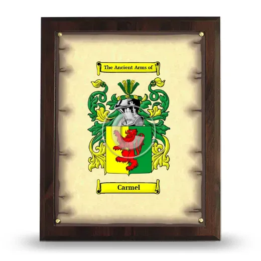 Carmel Coat of Arms Plaque