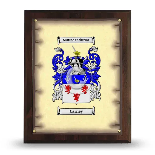 Carney Coat of Arms Plaque