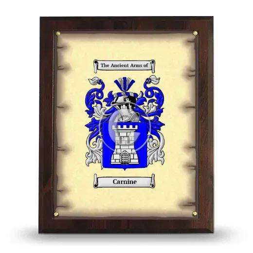 Carnine Coat of Arms Plaque