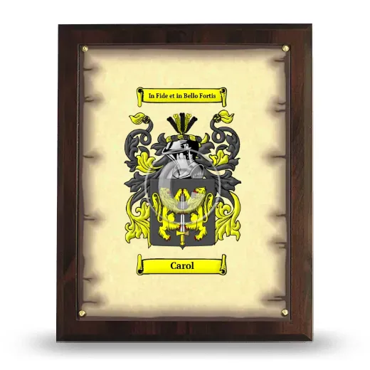 Carol Coat of Arms Plaque