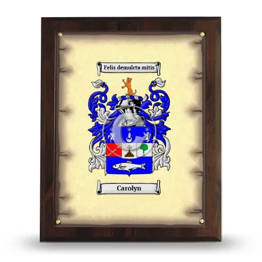 Carolyn Coat of Arms Plaque