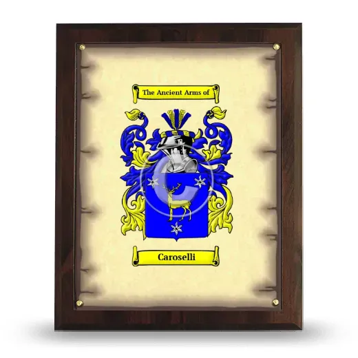 Caroselli Coat of Arms Plaque