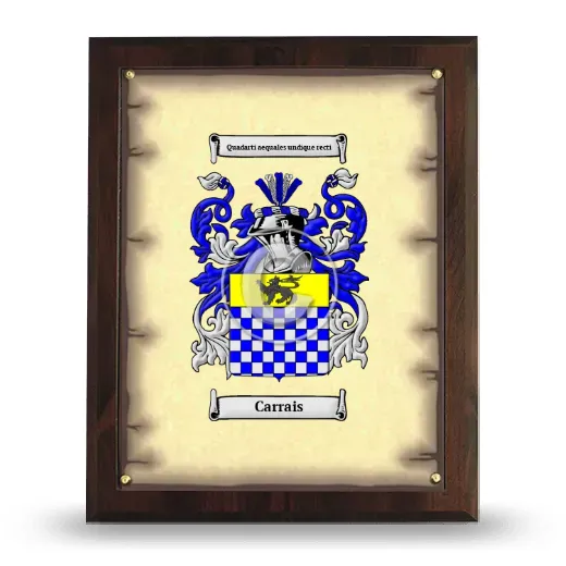 Carrais Coat of Arms Plaque