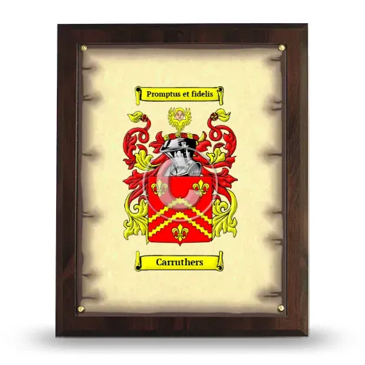 Carruthers Coat of Arms Plaque