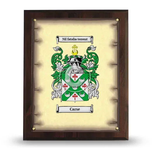 Carse Coat of Arms Plaque