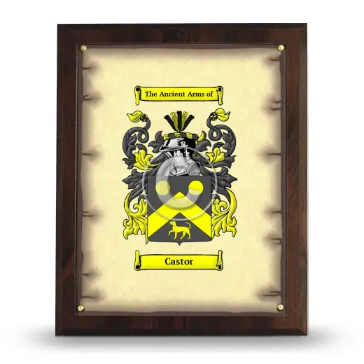 Castor Coat of Arms Plaque