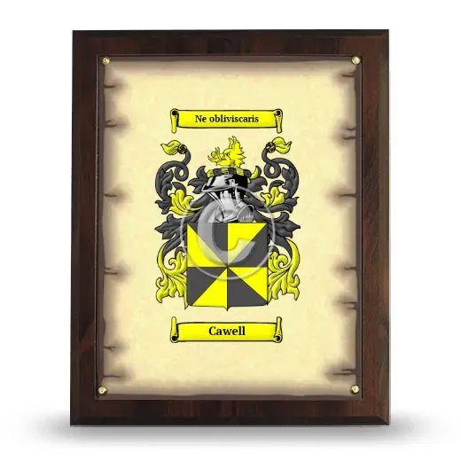 Cawell Coat of Arms Plaque
