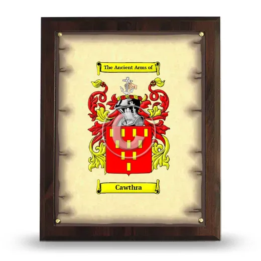 Cawthra Coat of Arms Plaque