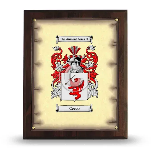 Cecco Coat of Arms Plaque