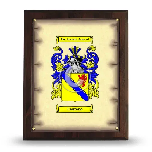 Centeno Coat of Arms Plaque