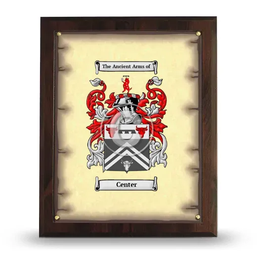 Center Coat of Arms Plaque
