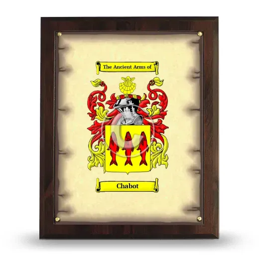 Chabot Coat of Arms Plaque