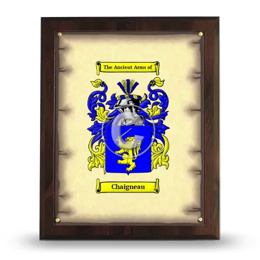 Chaigneau Coat of Arms Plaque