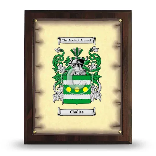 Chalise Coat of Arms Plaque