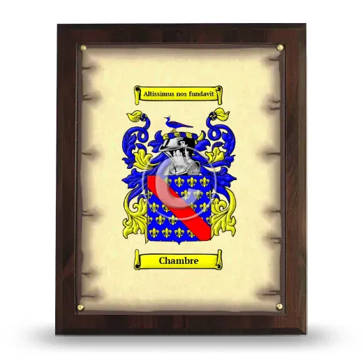 Chambre Coat of Arms Plaque