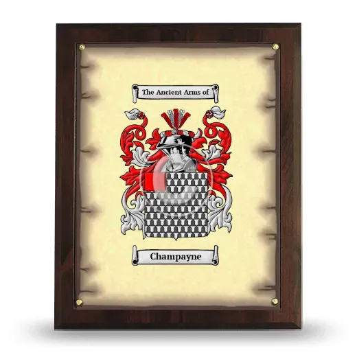 Champayne Coat of Arms Plaque