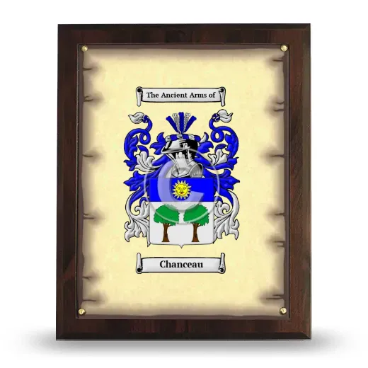 Chanceau Coat of Arms Plaque