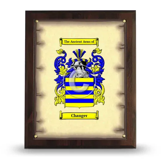 Changer Coat of Arms Plaque