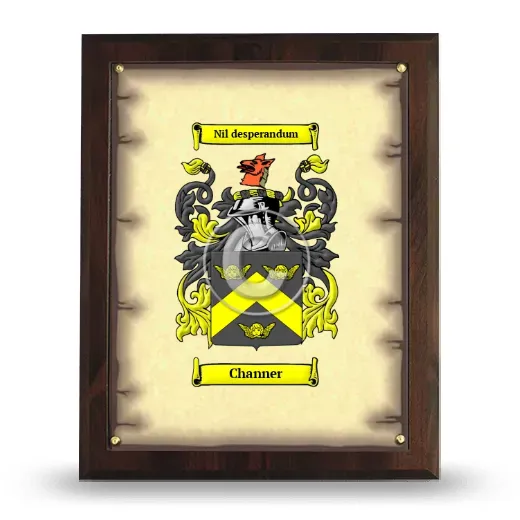 Channer Coat of Arms Plaque