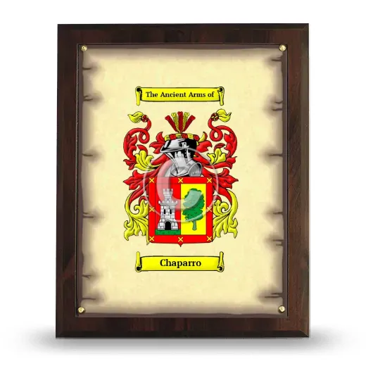 Chaparro Coat of Arms Plaque