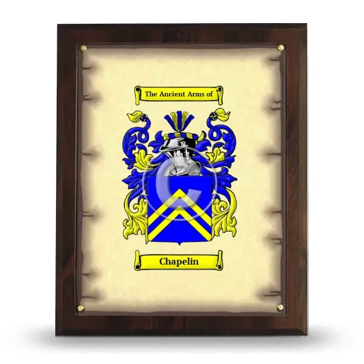 Chapelin Coat of Arms Plaque