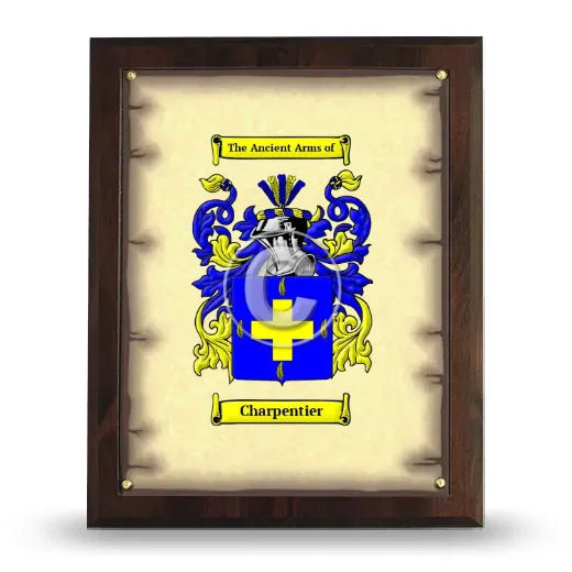 Charpentier Coat of Arms Plaque