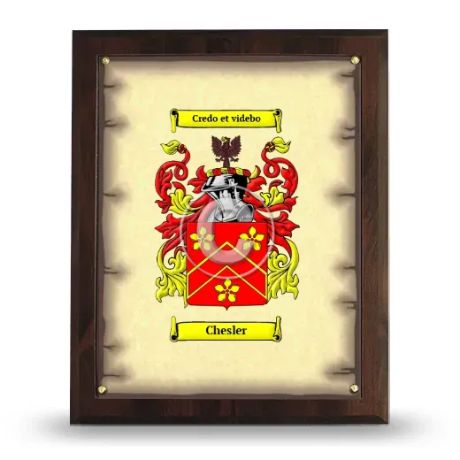 Chesler Coat of Arms Plaque