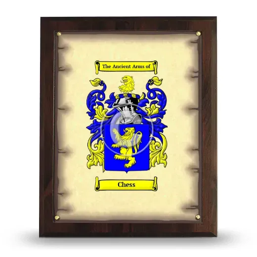 Chess Coat of Arms Plaque