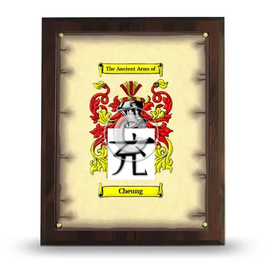 Cheung Coat of Arms Plaque
