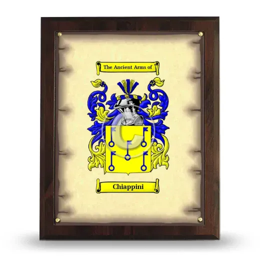 Chiappini Coat of Arms Plaque